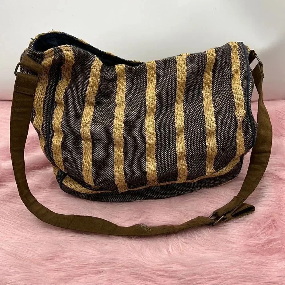 O’Neill burlap jute summer beach shoulder crossbody bag